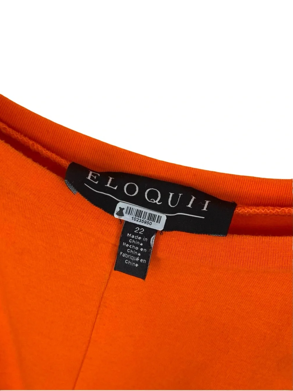 ELOQUII Cross Front Flutter Sleeve Cotton T-Shirt Dress Midi Size 22 - Picture 5 of 8